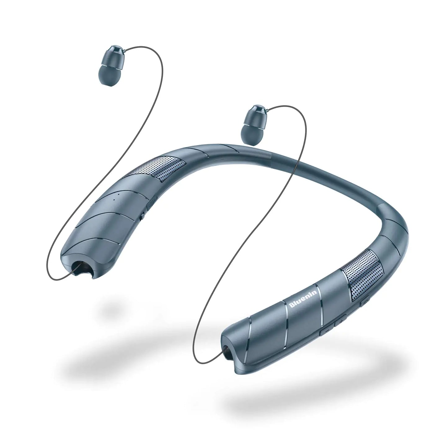 Neckband Bluetooth Speaker with Retractable Earbuds - 2-in-1