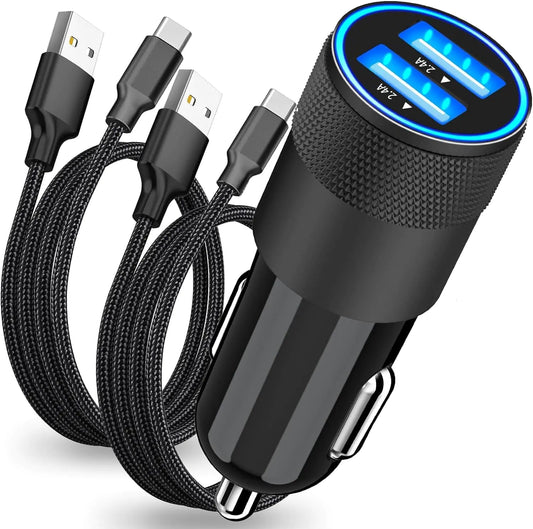 BAOYUANDA MFi Fast Car Charger - Dual USB, 24W