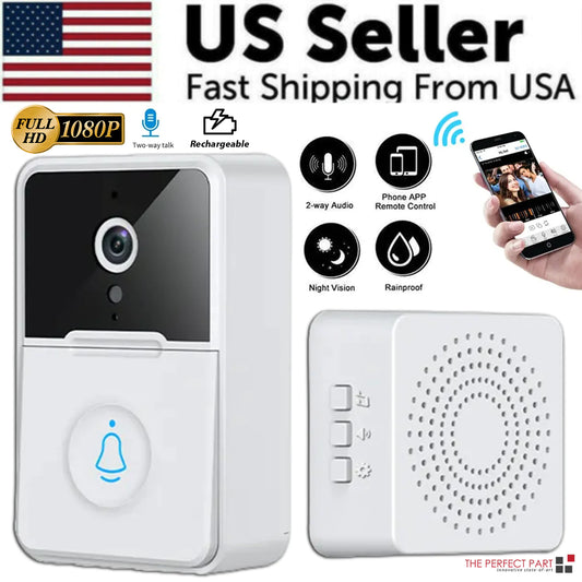 WiFi Video Doorbell with Intercom & Chime