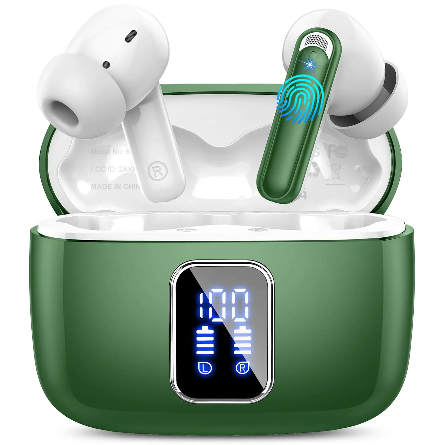 Wireless Earbuds - Bluetooth 5.3, ENC Noise Cancelling, 48H Playtime