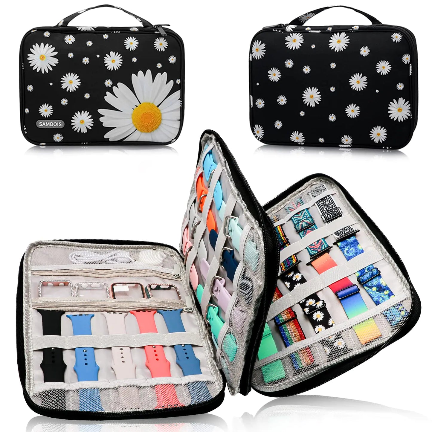 Sambois Watch Band Storage Case - Holds 35 Straps