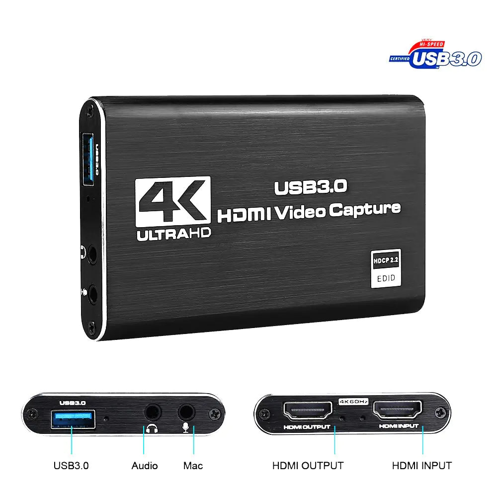 4K HDMI Capture Card with USB 3.0
